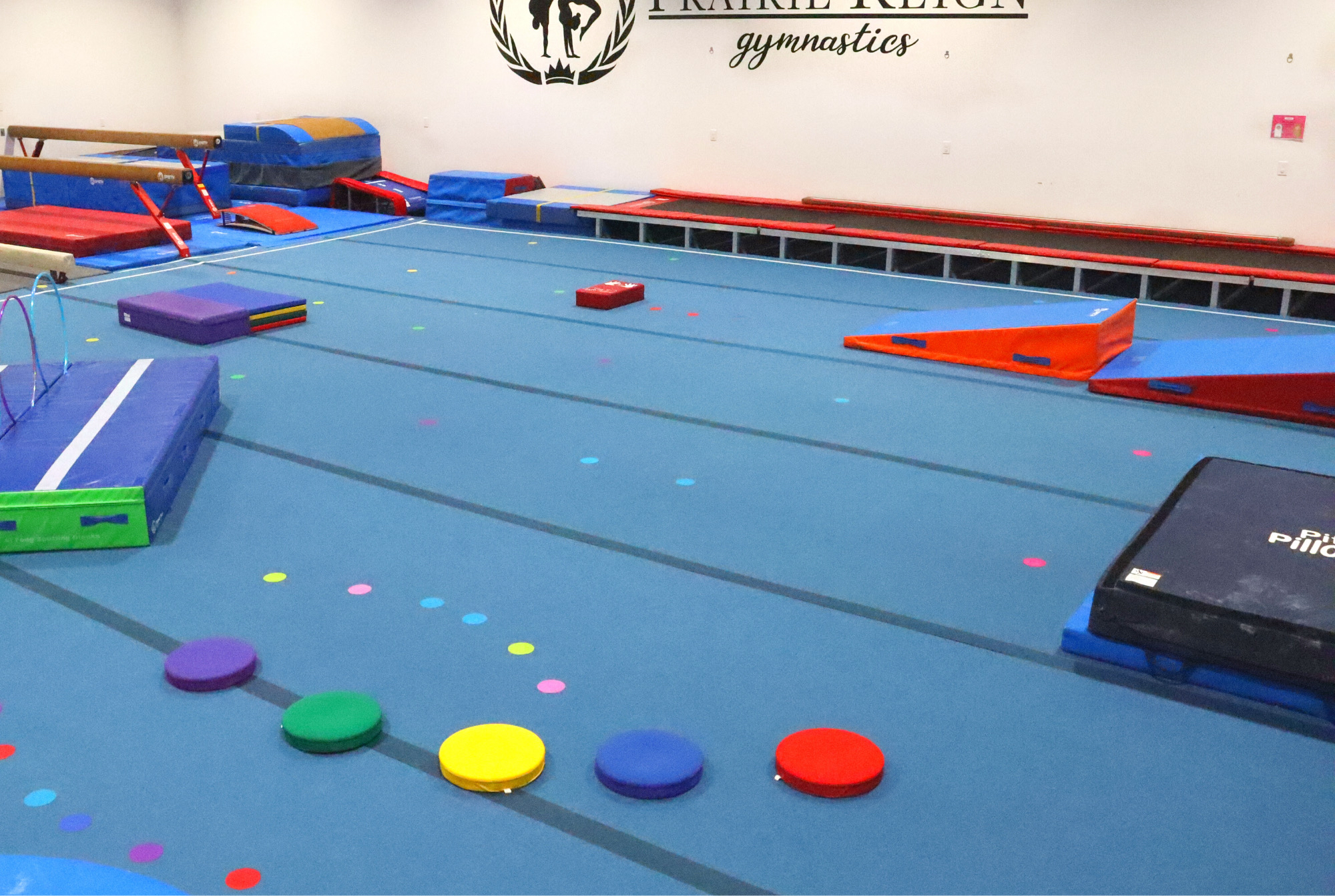 Gymnastics facility with lots of equipment near Winnipeg